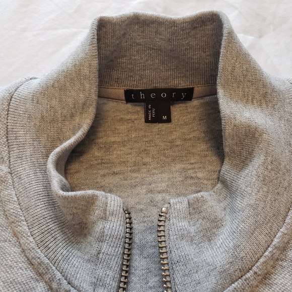 Men's Theory Cotton Zip-Up Sweater - Picture 5 of 9